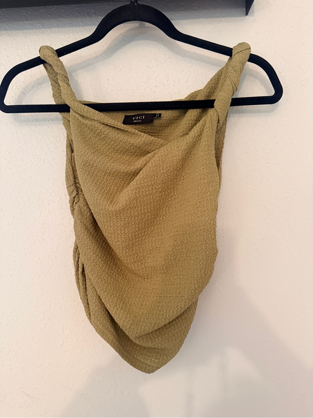 VICI green Draped Textured Camisole